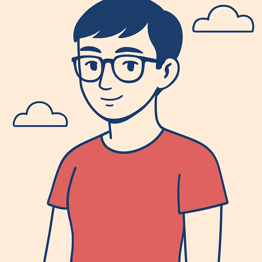 Change the shirt color to red, keep everything else the same, in a style suitable for editing. emoji