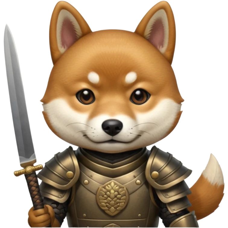 dog japan ancient samurai with small knife emoji
