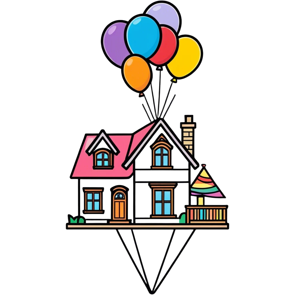 Up movie house cake for birthday  emoji
