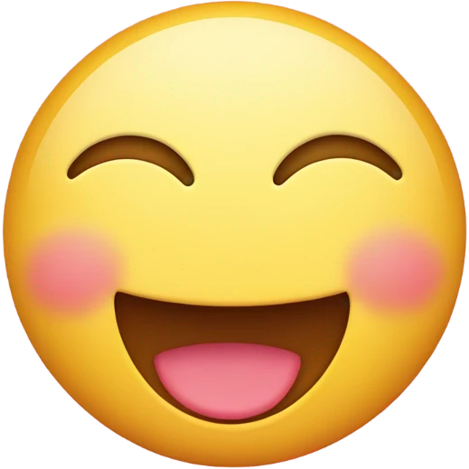 Cute little smiley face with rosey cheeks emoji