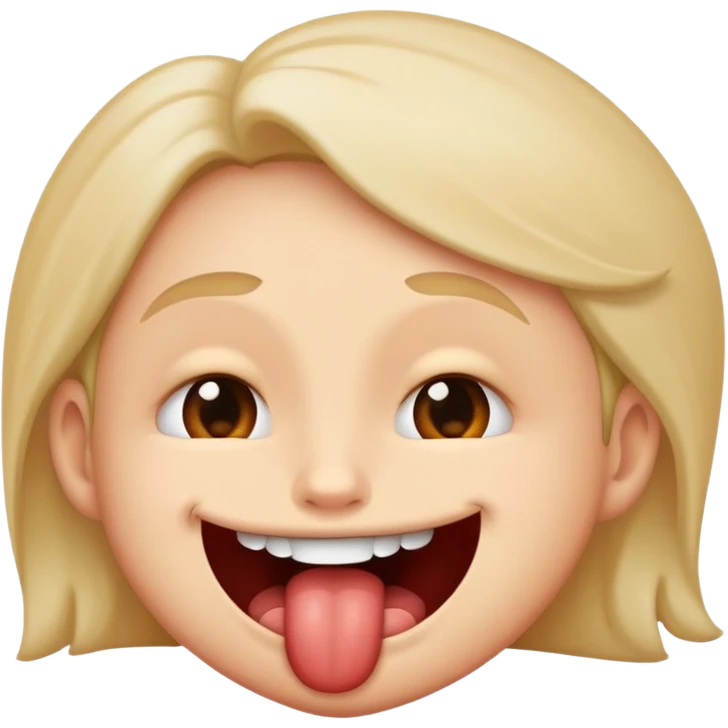 Cheeky emoji biting lip emoji