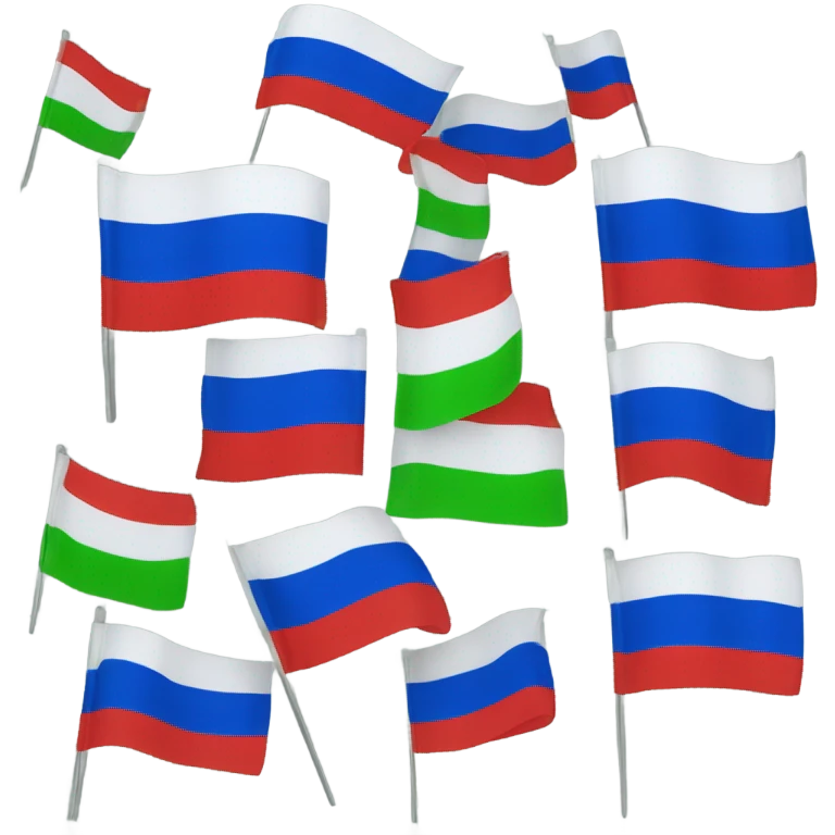 Russian flag but istead of white out green emoji