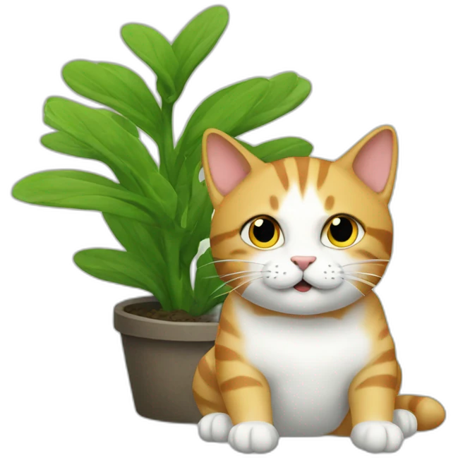 Cat plant emoji