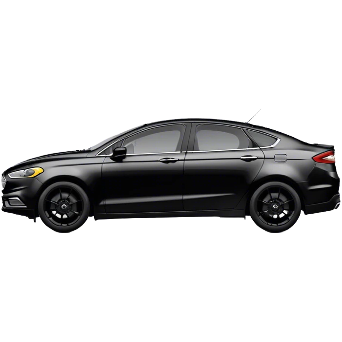 black colored 2018 Ford fusion with black rims emoji