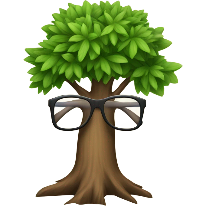 Tree with glasses  emoji