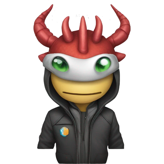 un dragon hacker emoji