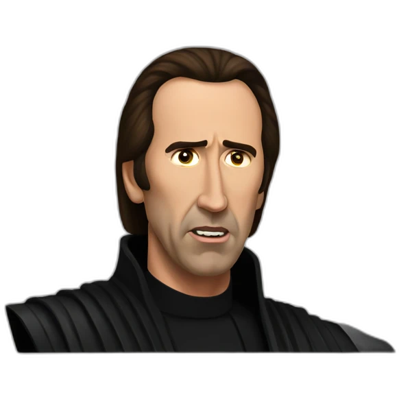 Nick cage as Sith Lord emoji