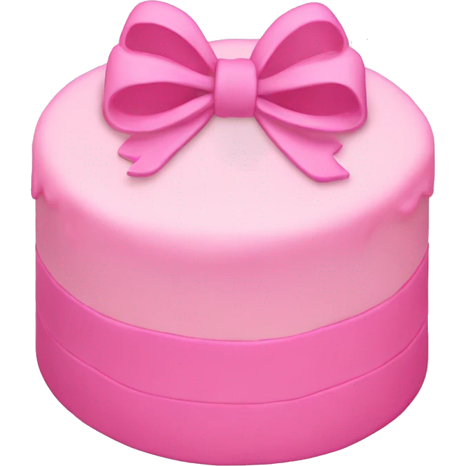 Bow light pink cake  emoji