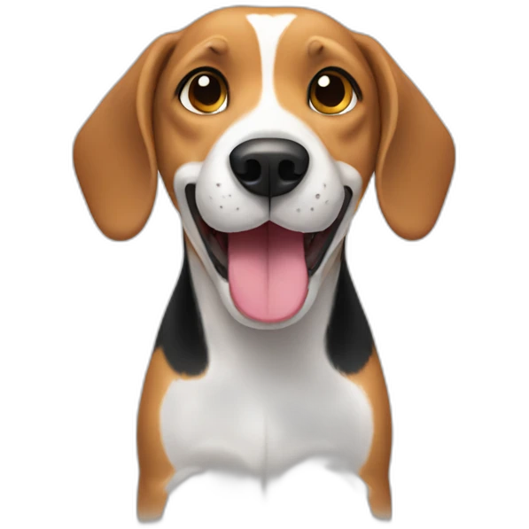 Happy beagle emoji