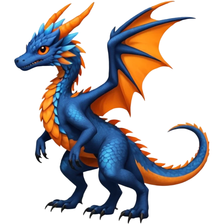 Dutch-Angel-Dragon-Trico-Nargacuga-Salandit-Drudigon-fusion-animal-creature, full body  emoji
