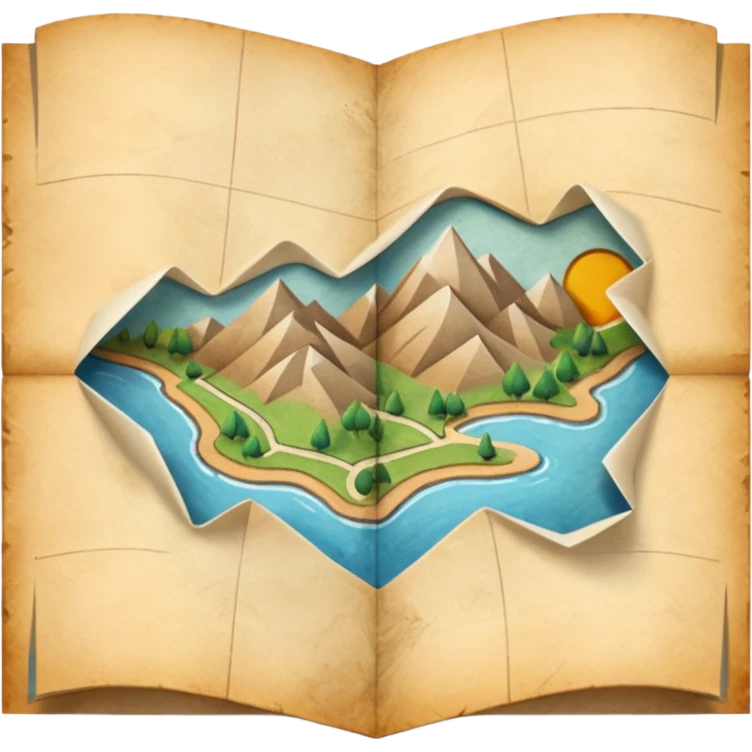 paper map emoji