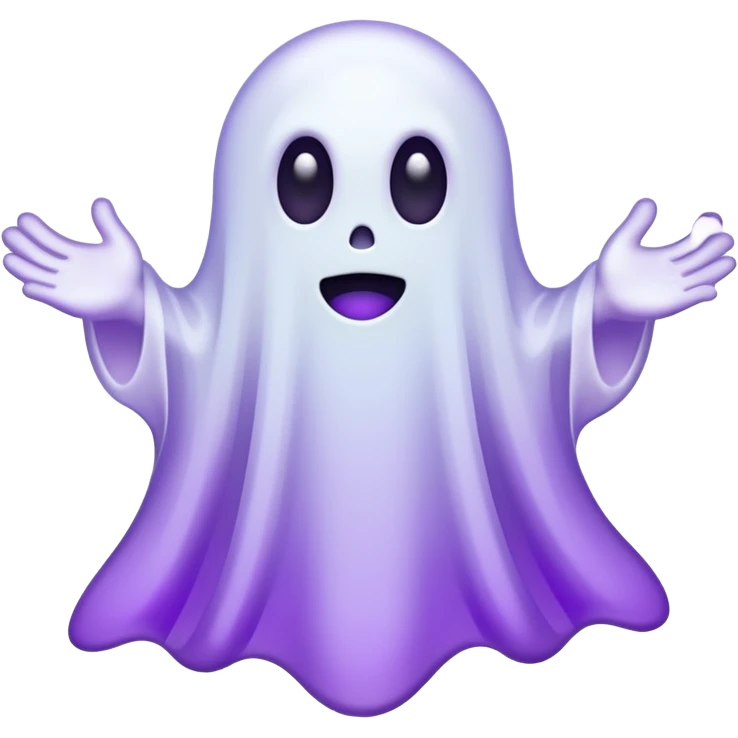 fantasma roxo e branco emoji