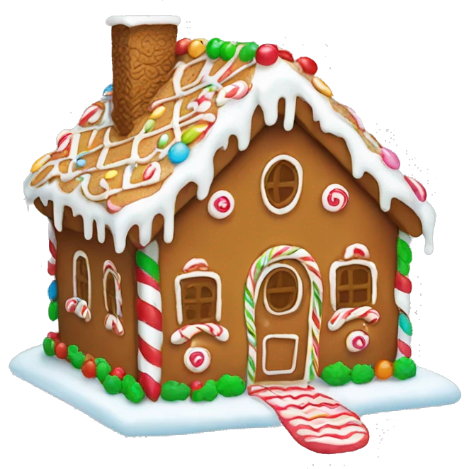 Gingerbread house emoji
