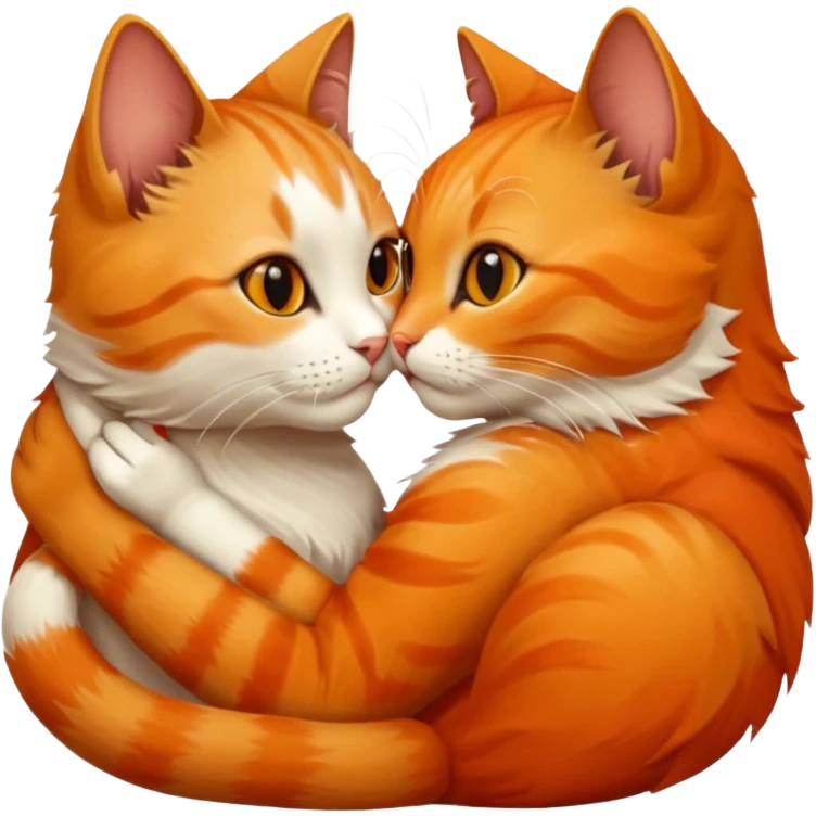 cat kisses cat autumn  emoji