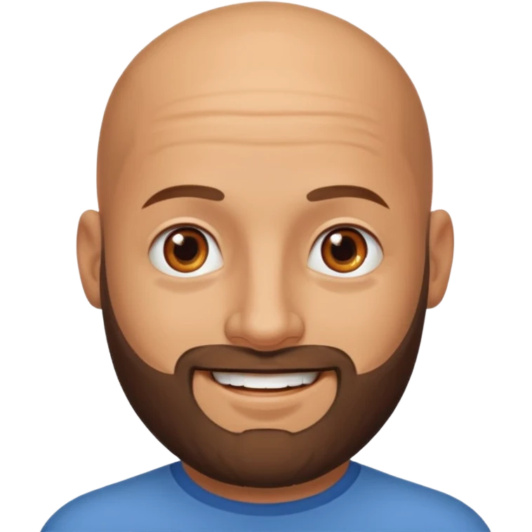 Bearded bald man  emoji