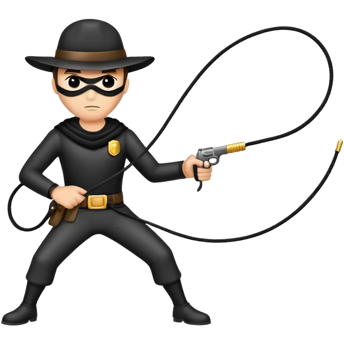 Robbery with black laso emoji