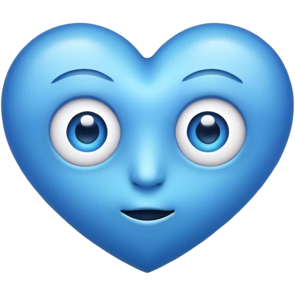 Blue heart eye emoji  emoji