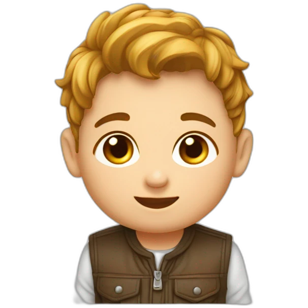 Un bébé sur un sanglier emoji