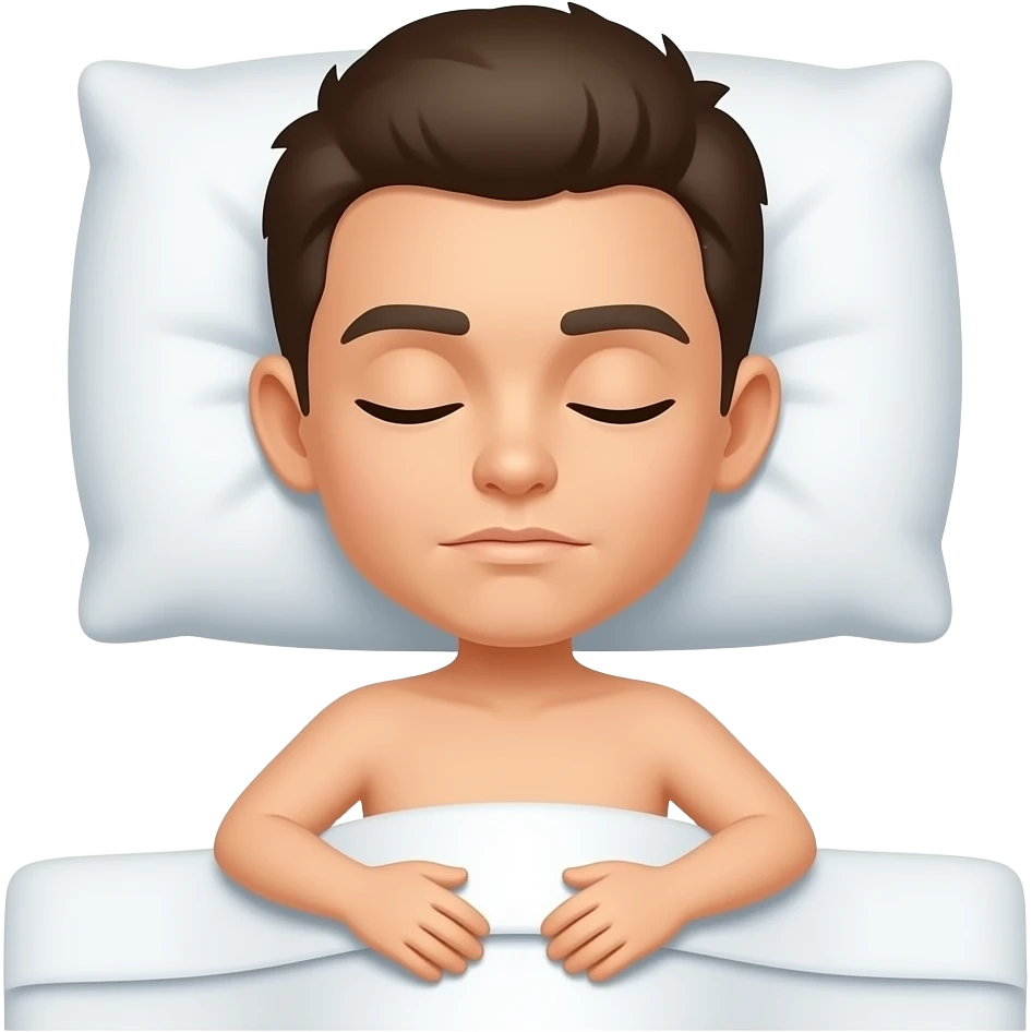 Sleeping in bed naked emoji