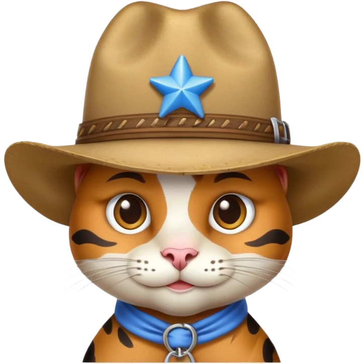 Un chat avec un chapeau de cow boy  emoji