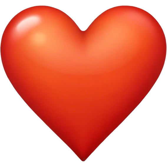 Orangish red heart emoji