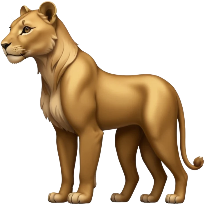 a lioness's silhouette emoji