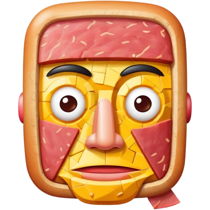 picasso abstract art SPAM MEAT portrait  emoji