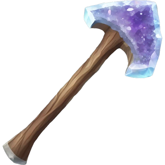 crystal geode axe emoji