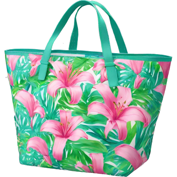 Lilly Pulitzer tote emoji