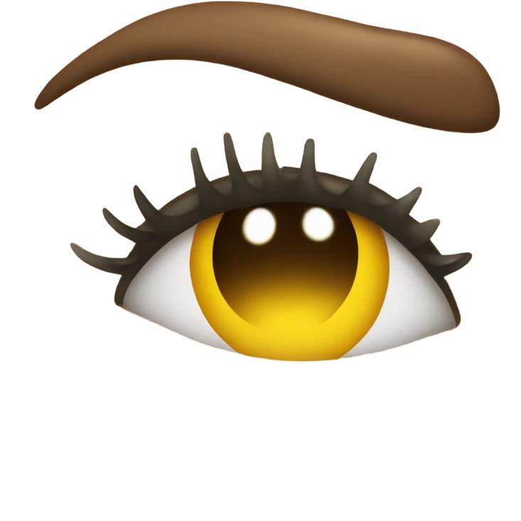 Happy tears emoji with lashes emoji