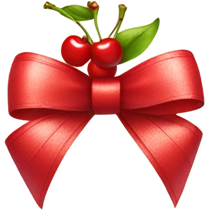 Bow with cherries emoji