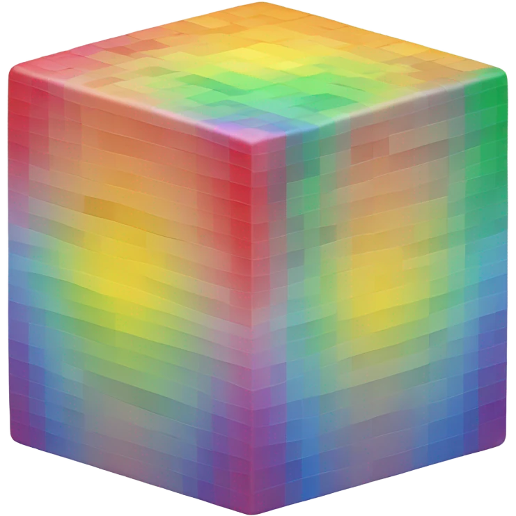 Rainbow cube emoji