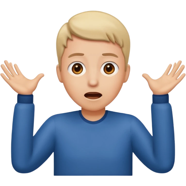 Surprised with shoulders raised emoji