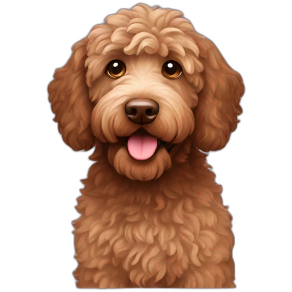 brown labradoodle emoji