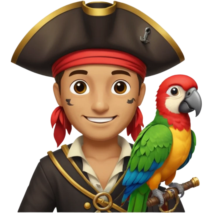 pirate and parrot emoji