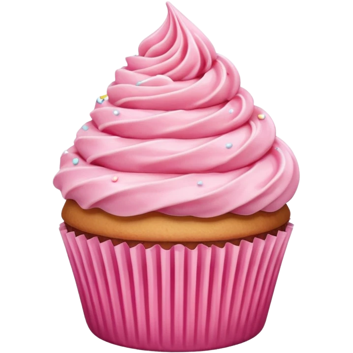 Cupcake with pink icing emoji