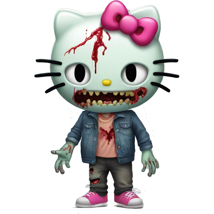 zombie hello kitty emoji