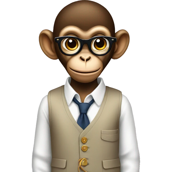 Monkey being preppy emoji