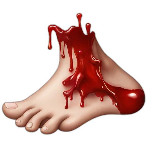 foot blood emoji
