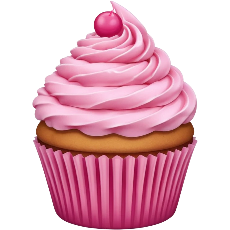 Cupcake with pink icing emoji