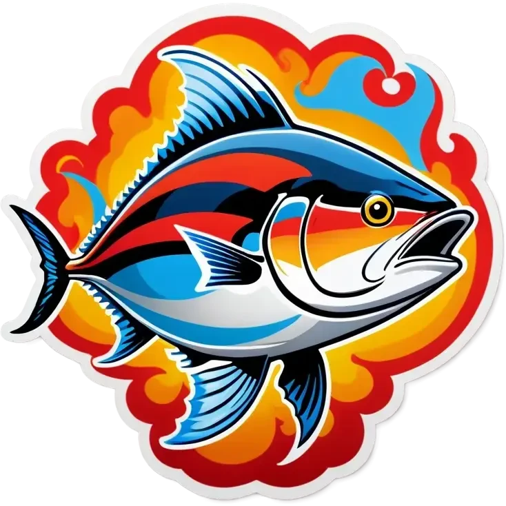 flaming tuna fish emoji