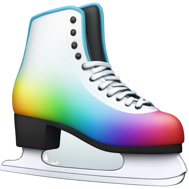 Rainbow ice skates  emoji