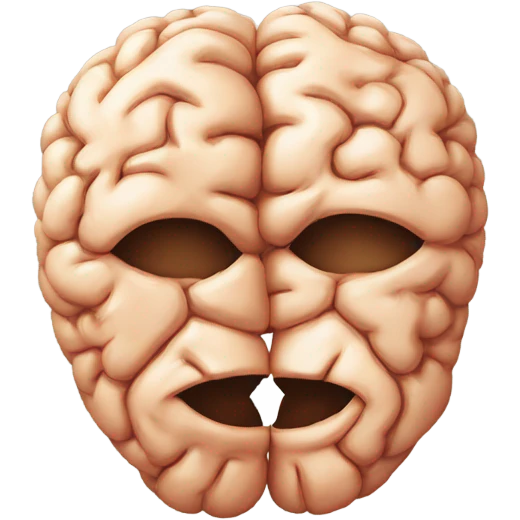 Two brains kissing emoji