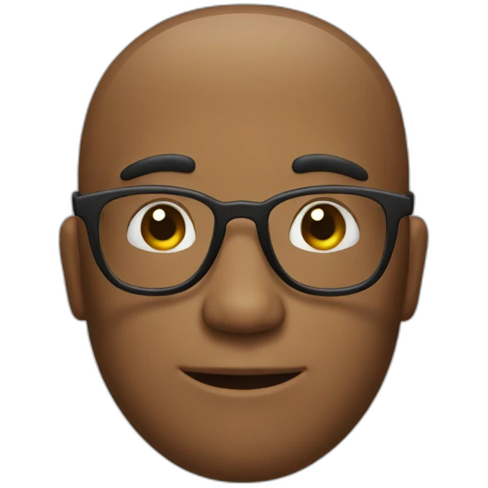 Head with glasses made by his finger emoji