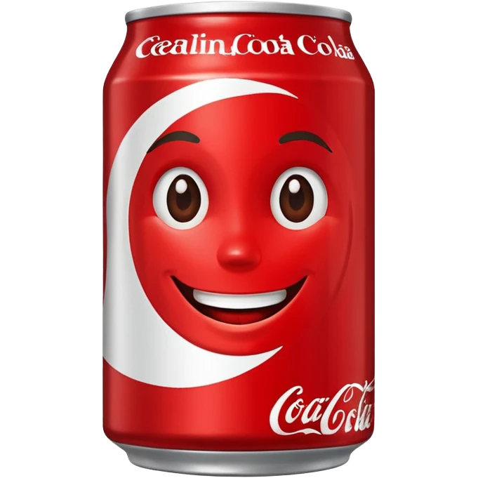 Coca-Cola con cara emoji