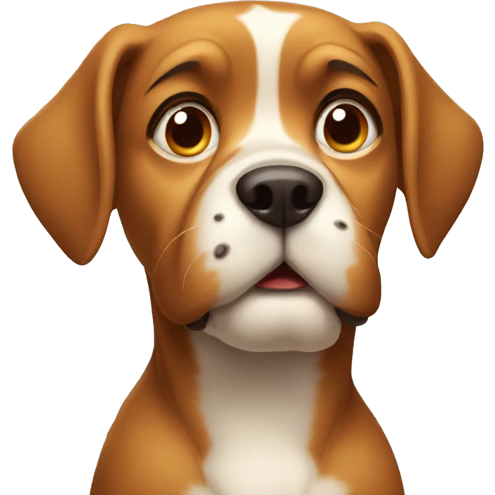 dog with confused face emoji