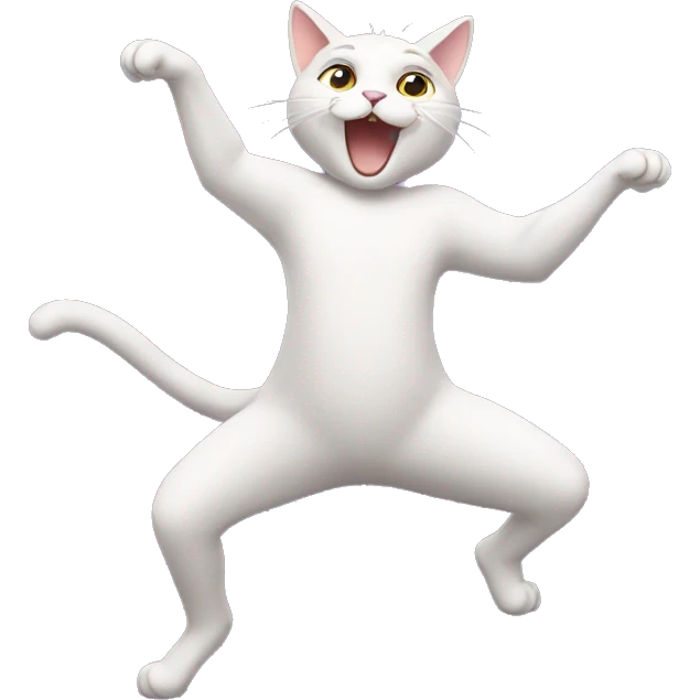 The cat is dancing emoji