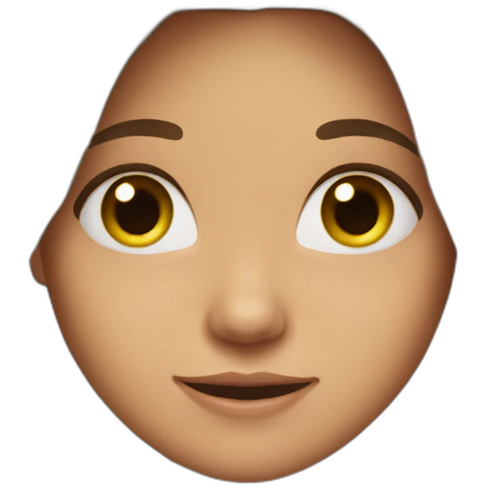 girl long brown hair  happy emoji