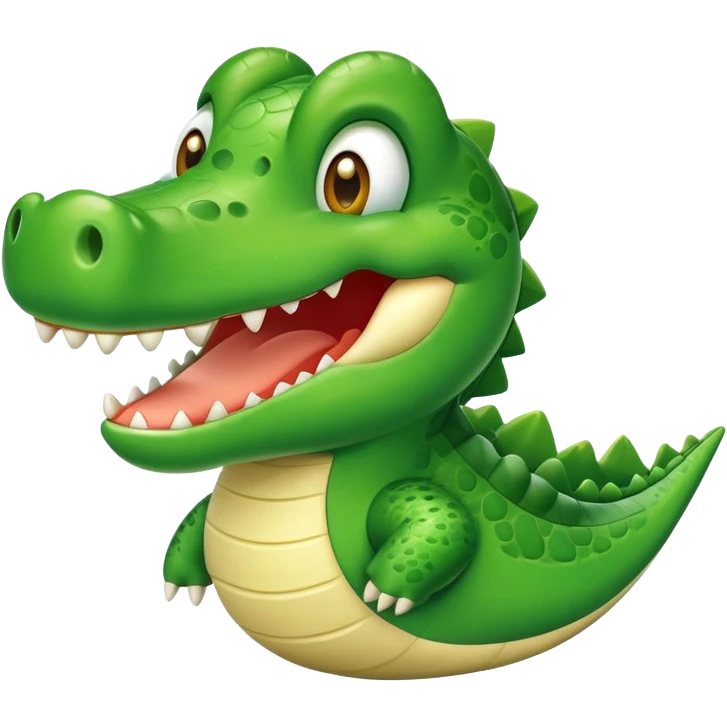 Cute crocodile plane with a smiling face emoji