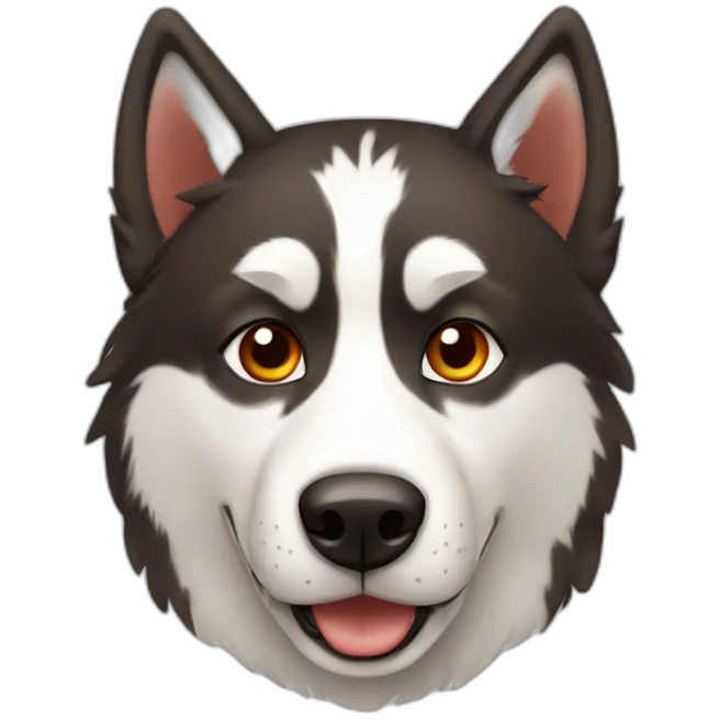 Red color husky emoji